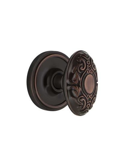 Classic Rosette Door Set with Decorative Oval Knobs